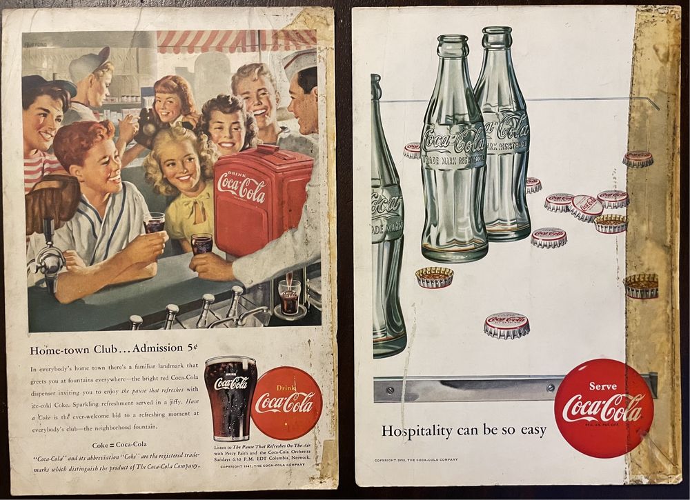 Coca cola oryginalne reklamy z USA ZESTAW