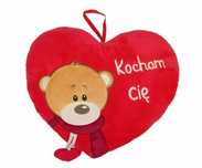 Pluszowe Serce Kocham Cię Z Haftem Miś 20 Cm Walentynki