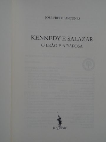 Kennedy e Salazar de José Freire Antunes - 1ª Edição