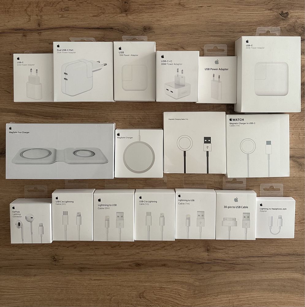Аксессуары Apple блок адаптер кабель наушники EarPods lightning опт