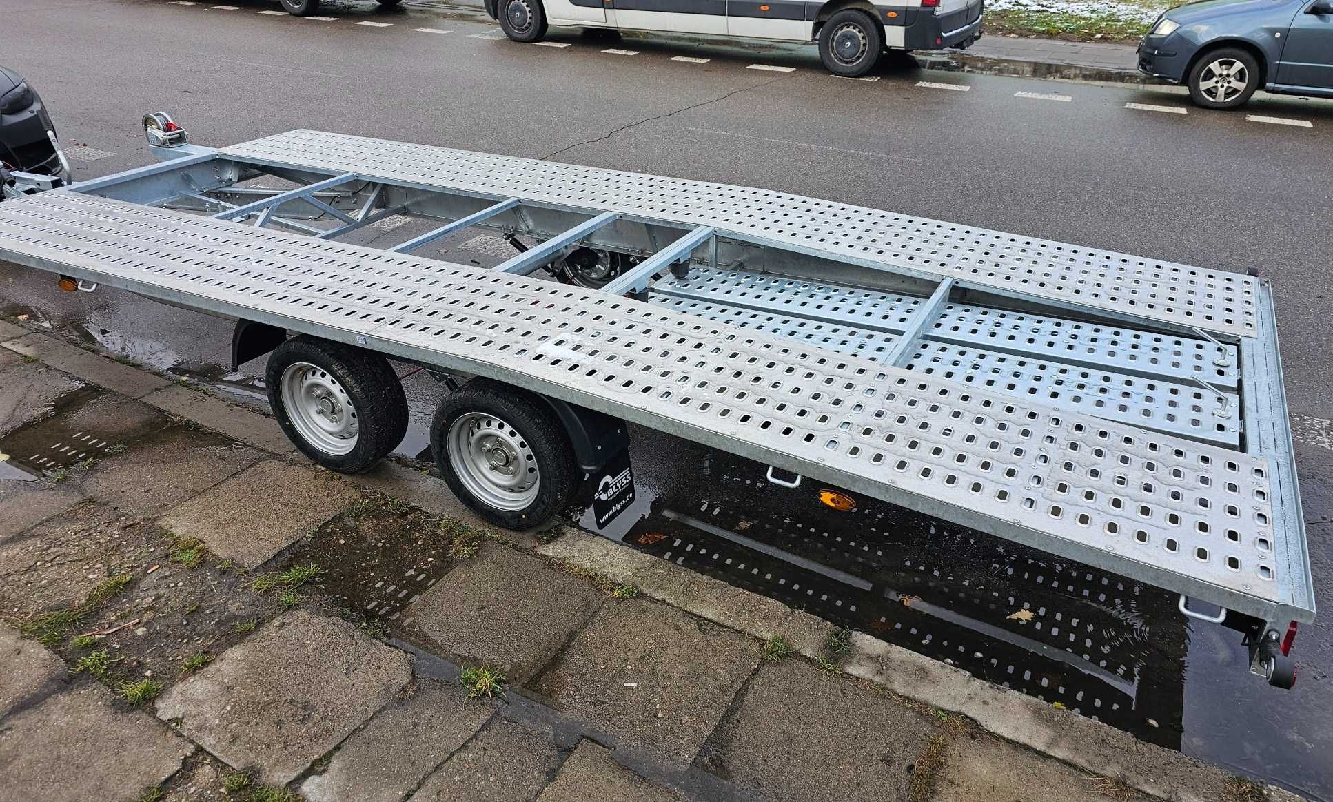 LAWETA 5x2 DMC 2500 wynajem wypożyczalnia przyczep lawet samochodowa