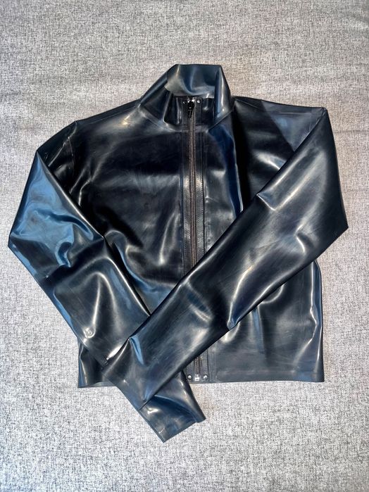 750/ Top bluzka M damska koszulka koszula lateks latex 0.4 mm czarna