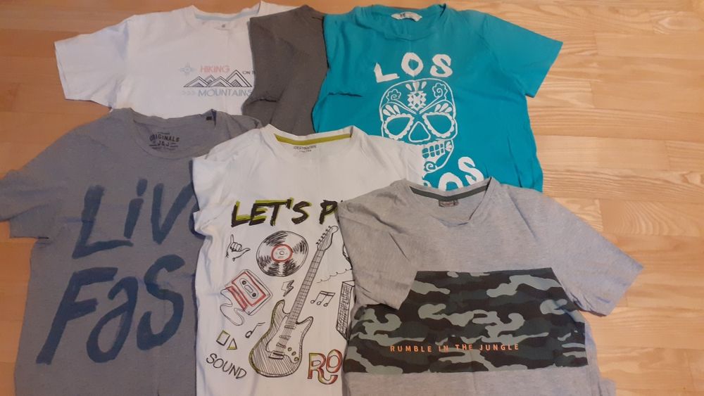 Koszulki Tshirty H&M Destination zestaw 6szt rozm.158/164