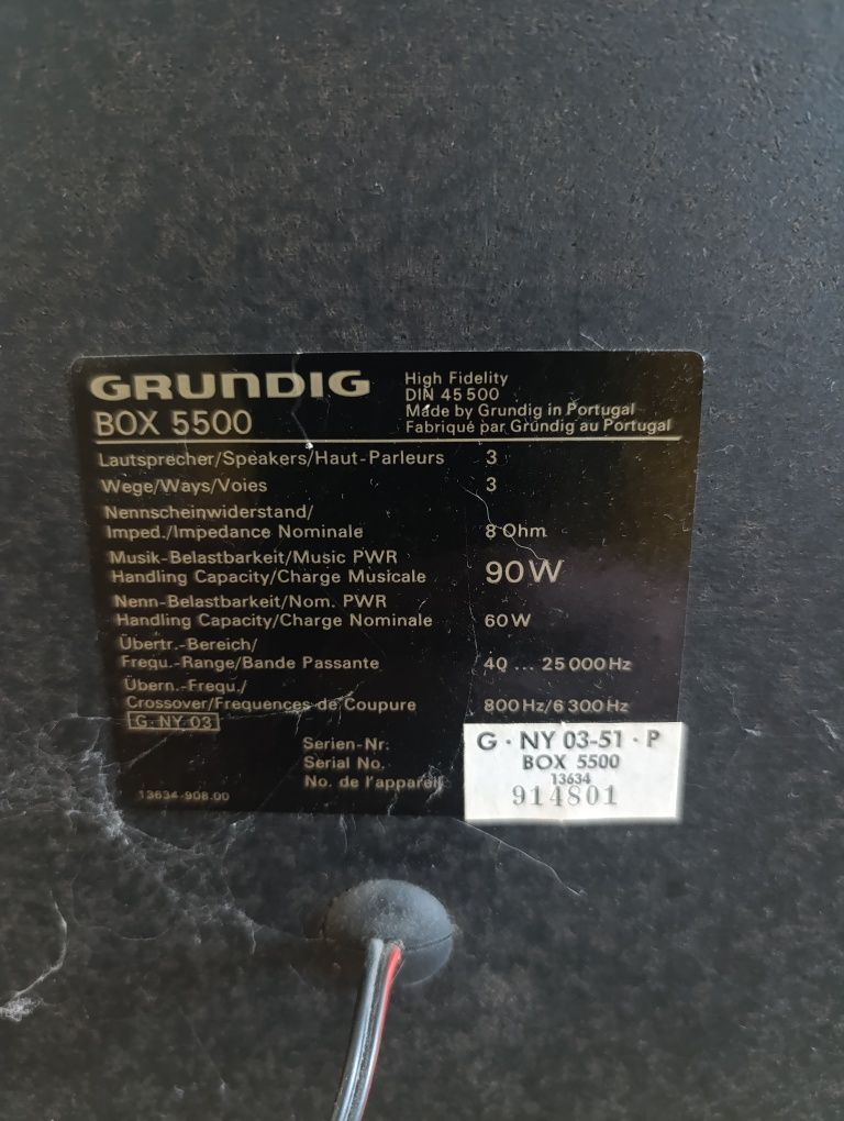 Głośniki Grundig box 5500