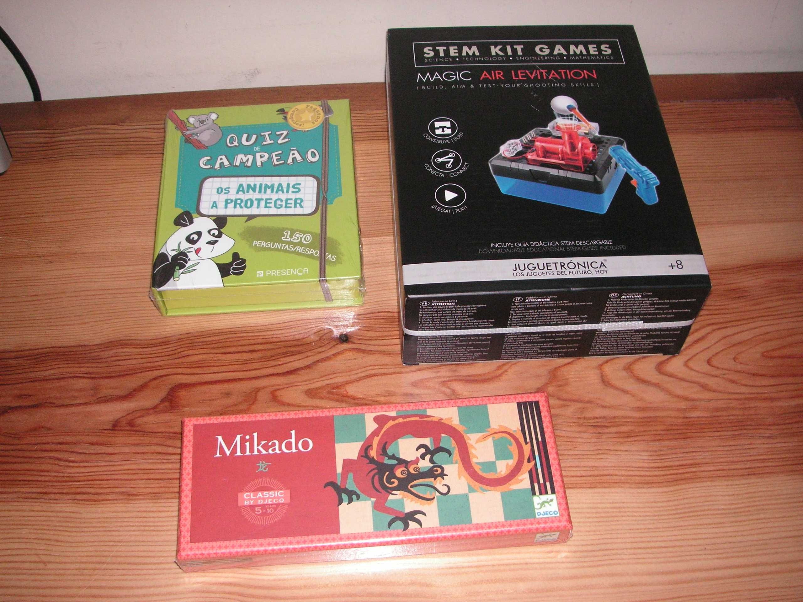Jogos a Estrear - Mikado, Quiz de Campeão e Stem Kit Games