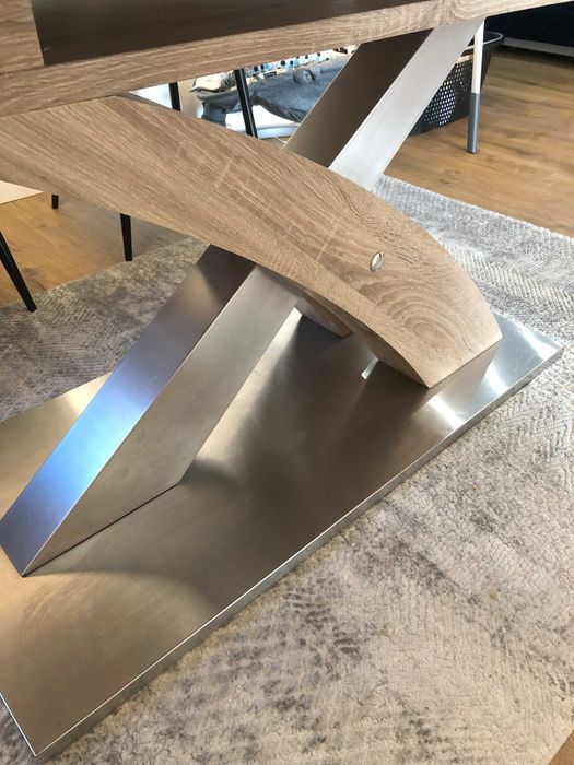 Stabilny i nowoczesny stół do jadalni 160x90 +60cm po rozłożeniu