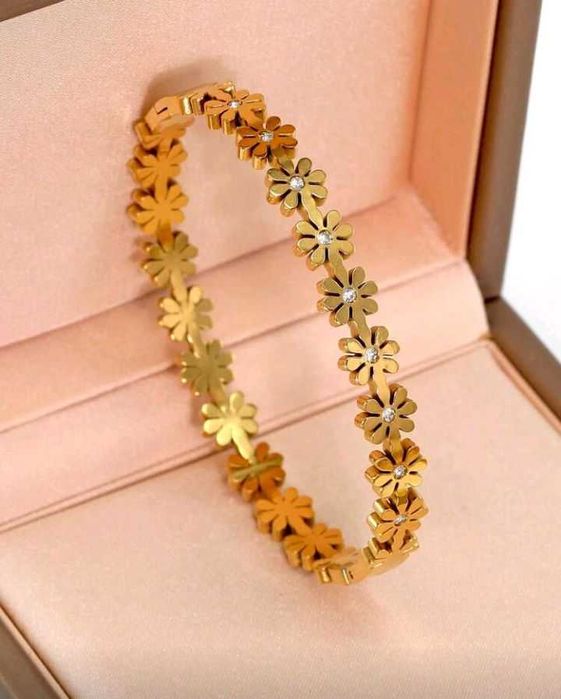 Bracelete Floral  •Semi joia • •Stainless Steel