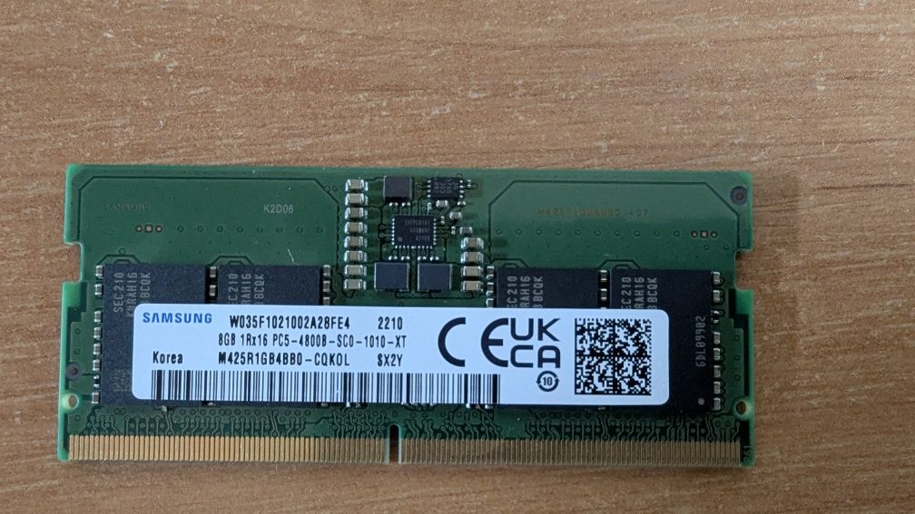 Оперативна пам'ять Samsung DDR5 2x8GB SODIMM - надійна класика