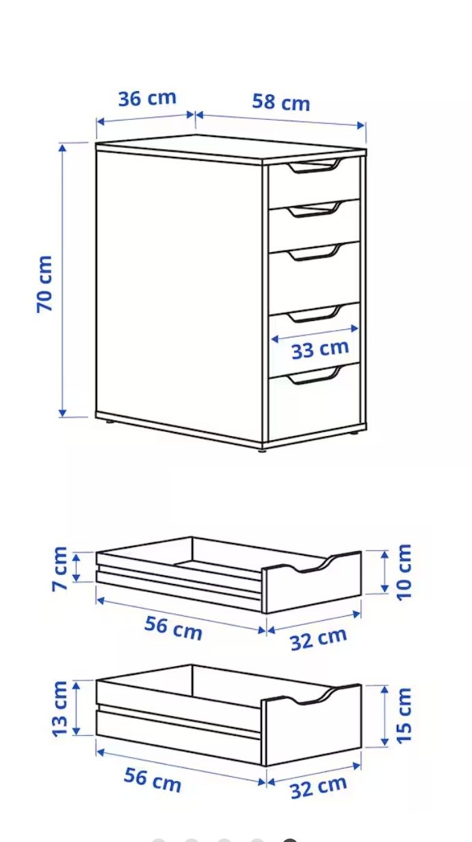 IKEA ALEX Bloco de Gavetas 36x90 ( como novo )