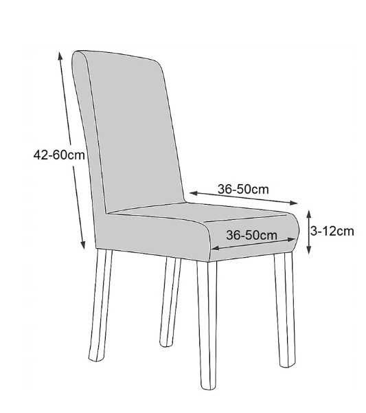 Pokrowce na Krzesła, Komplet 6szt. Welurowe, Elastyczne, Uniwersalne,