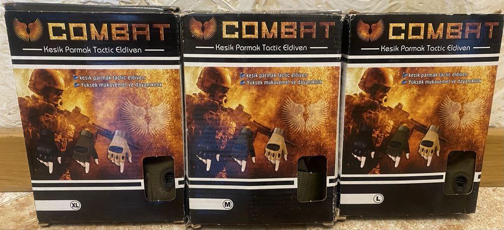 Рукавиці тактичні беспалі Combat M,L, XL