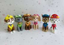 Figurki na tort z masy cukrowej, psi patrol, safari, traktor, peppa