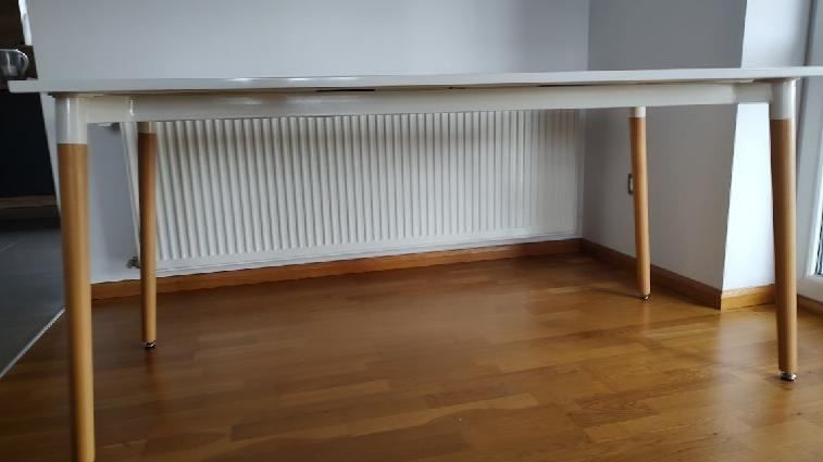 Stół 160x80 loft lakier połysk biały Eifla