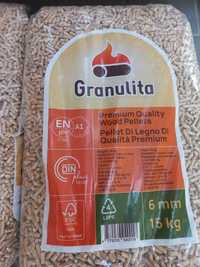 PROMOCJA ! Pellet sosnowy granulita 6 mm certyfikat DIN EN plus A1