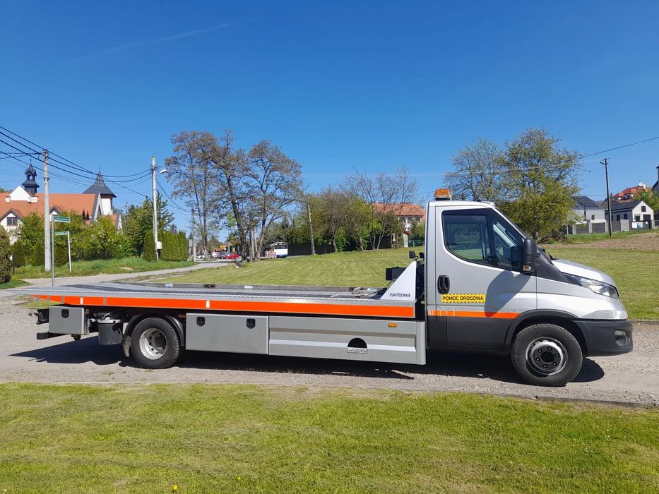 Iveco DAILY 72c18 70c18 Dmc 7200kg LAWETA PLATFORMA HYDRAULICZNA -EUROTECHNIK-Pomoc drogowa JEDYNA taka na NIEMIECKI rynek BLOKADA MOSTU PNEUAMATYCZNE ZAWIESZENIE...