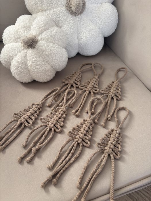 Ozdoby choinkowe Boże Narodzenie makrama