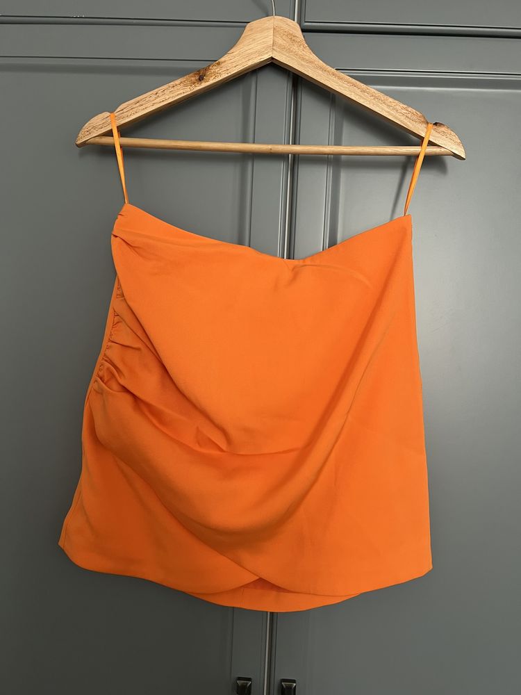 Оранжевый пиджак +юбка костюм only украинский бренд