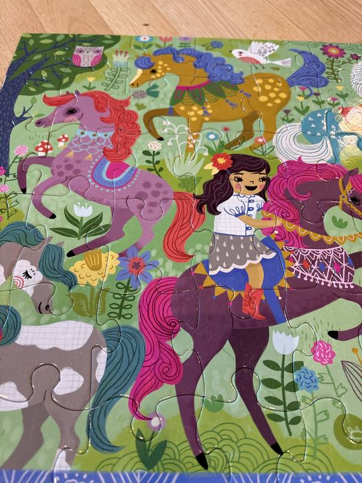 Mudpuppy puzzle 42 konie kocyki stan idealny prezent święta