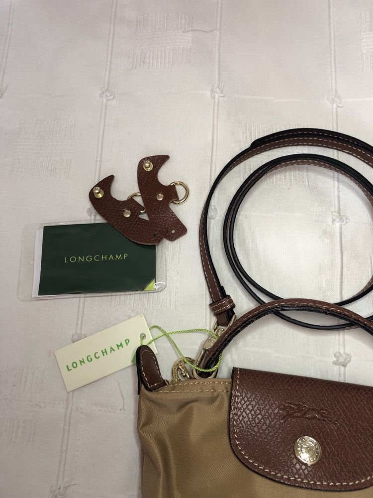 Mala longchamp le pliage camel/castanho XS