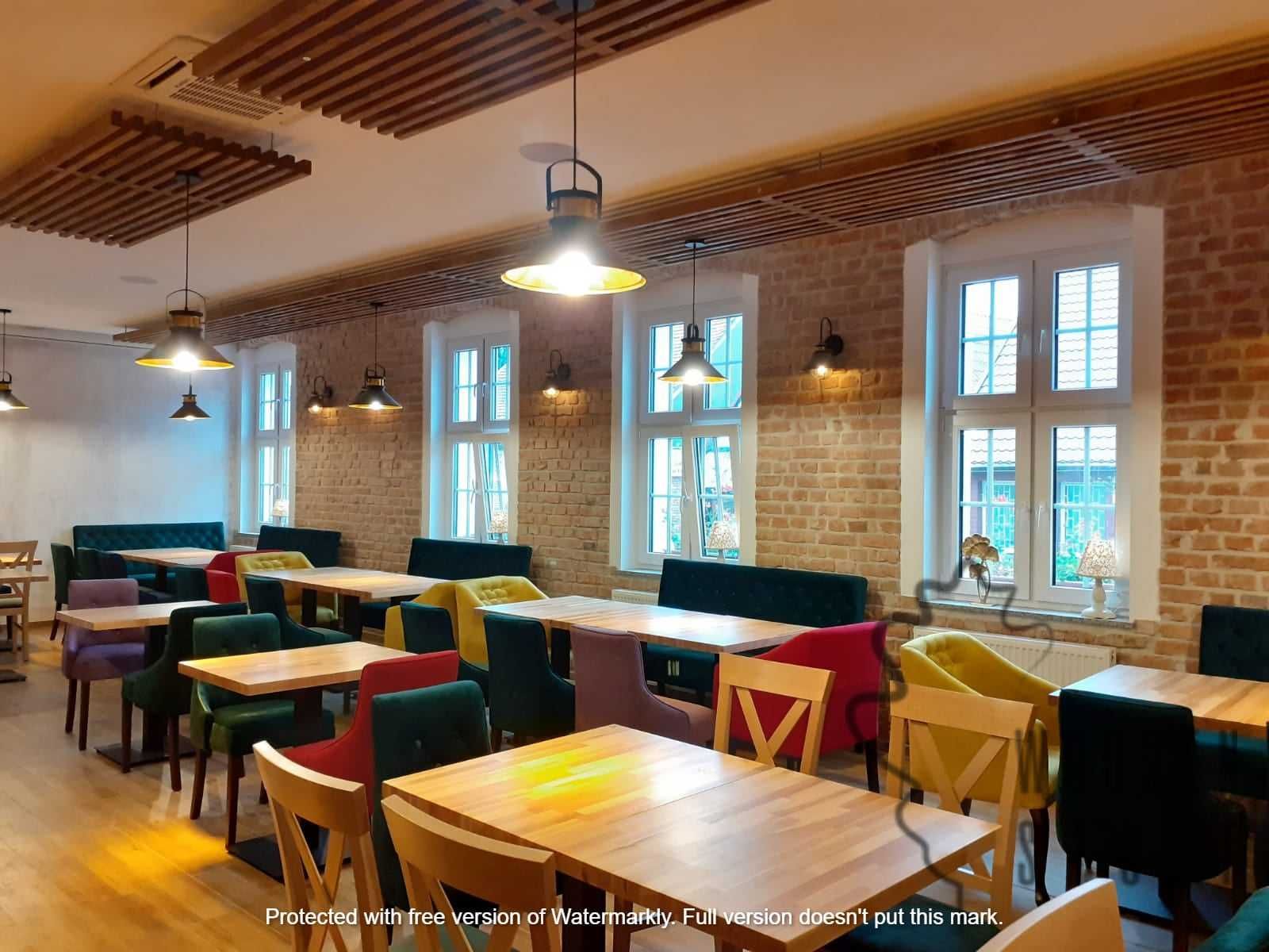 Bukowy stół na jednej nodze 60x60 metal postument do restauracji loft