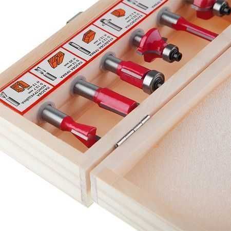 Набір фрез кінцевих по деревині, 6 шт. INTERTOOL HT-0072