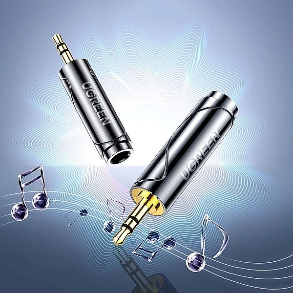 Ugreen adapter przejściówka audio z 3.5mm (męski) na 6,35mm mini jack