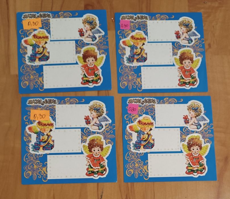 Anioł aniołek zestaw naklejek z 127 aniołkami