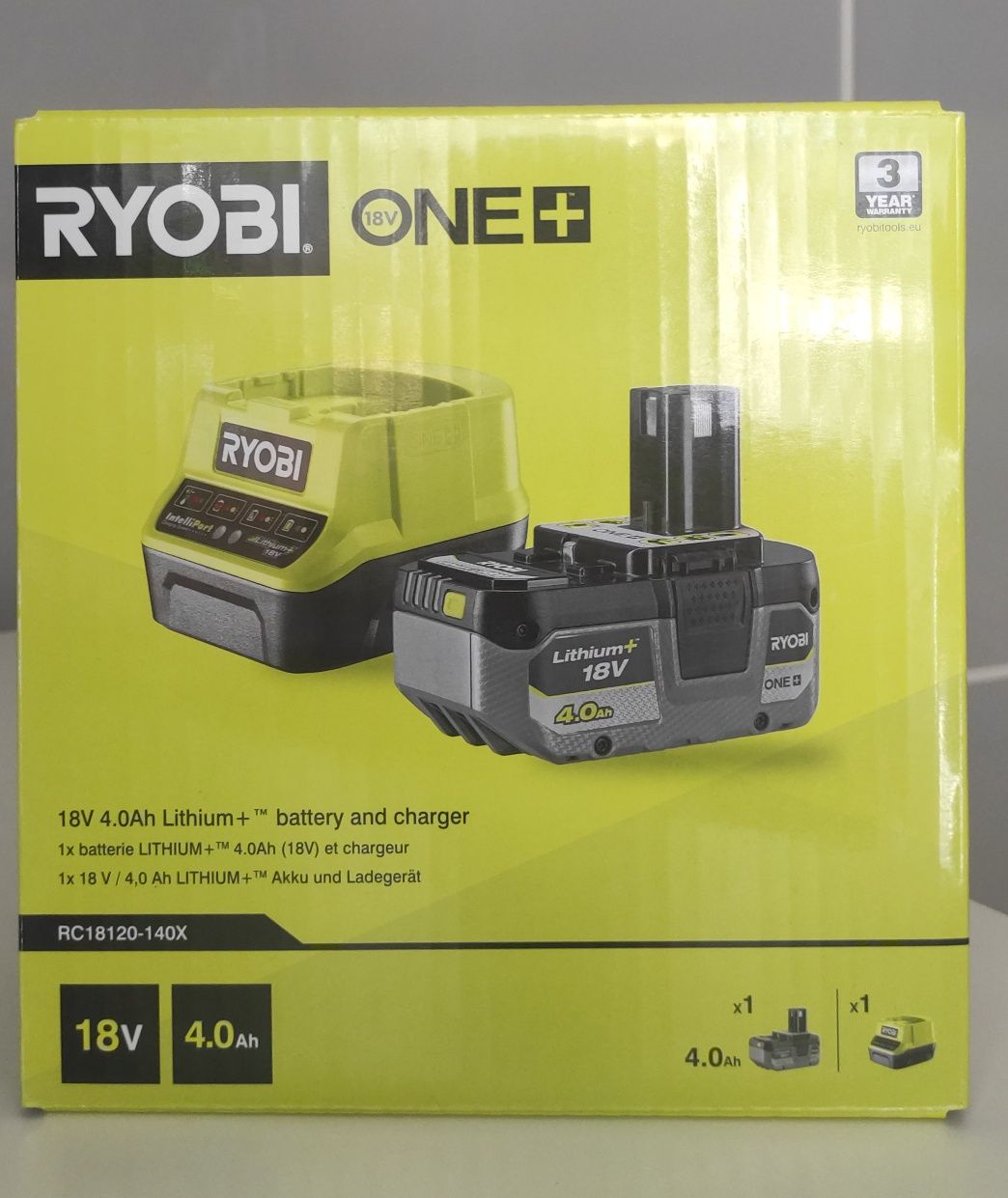 Ryobi One + Bateria akumulator 4.0 Ah 18V ładowarka nowa