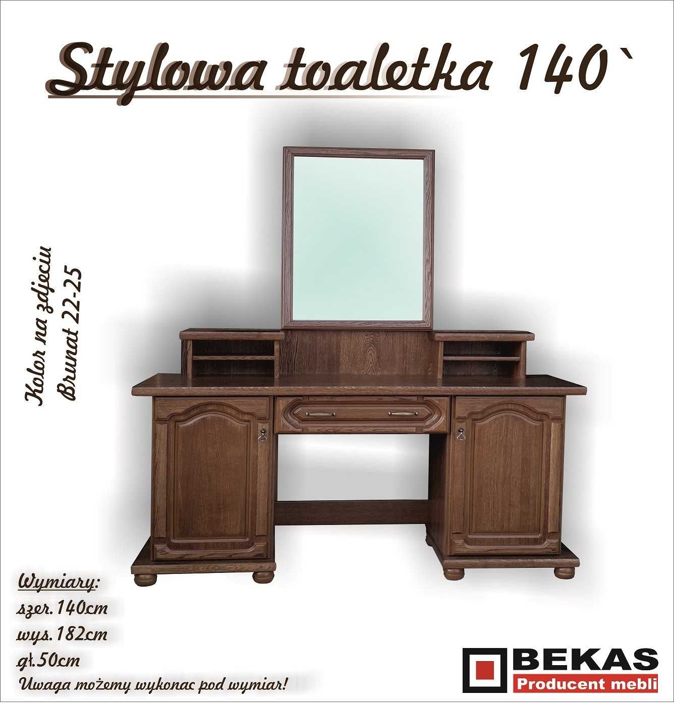 Komoda Toaletka Stylowa z LUSTREM Dąb Rustikal BEKAS Producent Mebli