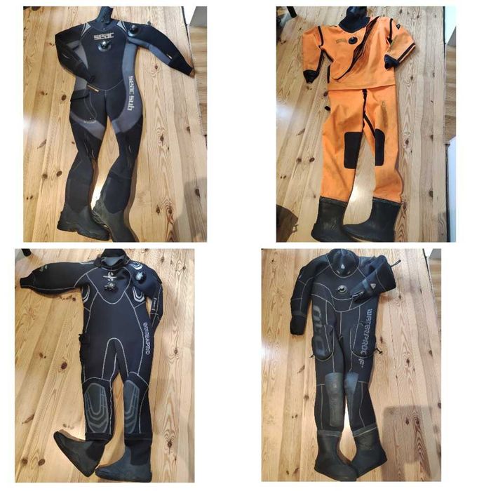 Сухой гидрокостюм для дайвинга, поиска, кайта