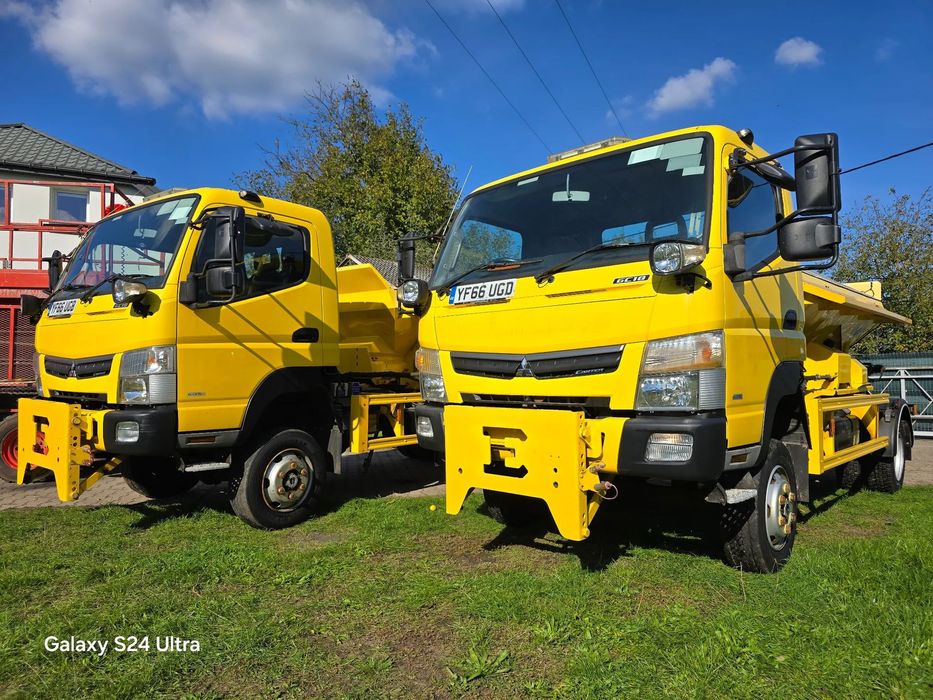 Mitsubishi 4x4 canter fuso daily 6c18 pługopiaskarka piaskarka solarka hydraulika econ Schmidt  29000km przebieg jak nowy 2gi właściciel od nowosci dostawa gritter