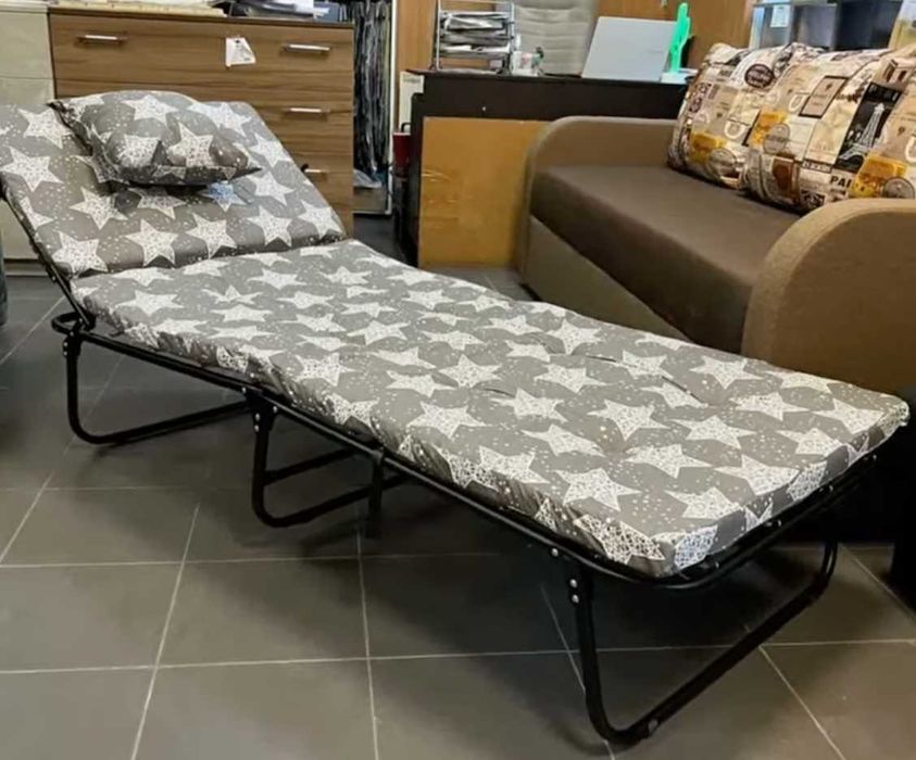 Складне ліжко розкладачка розкладушка кровать раскладушка с матрасом