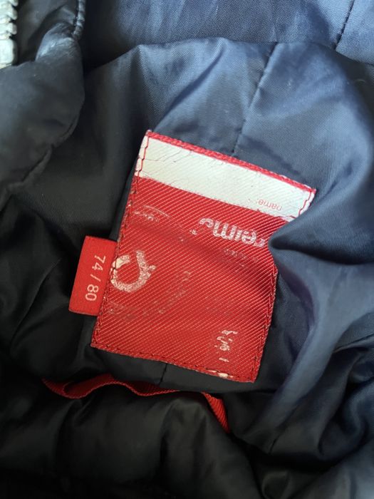 Kombinezon Reima 74 80 zimowy puchowy pierze granatowy dziecięcy