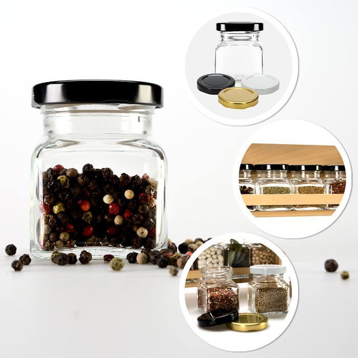 100x słoik na przyprawy 120 ml z zakrętką, słoiczki na miód dżem