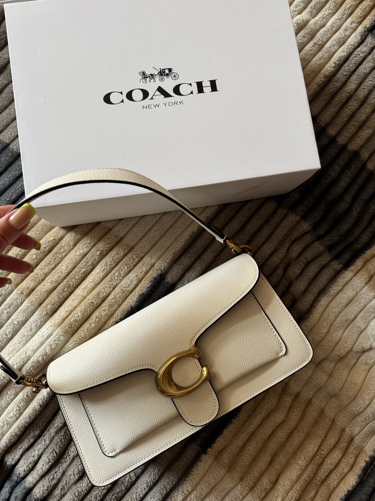 Сумка Coach Tabby , молочна