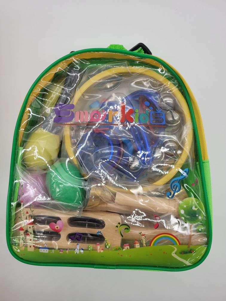 Smart kids drewniane instrumenty muzyczne zestaw plus  plecak