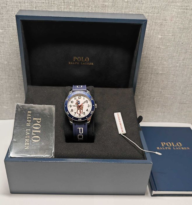 Чоловічий годинник Ralph Lauren Polo Automatic 42.5 mm Swiss made Blue