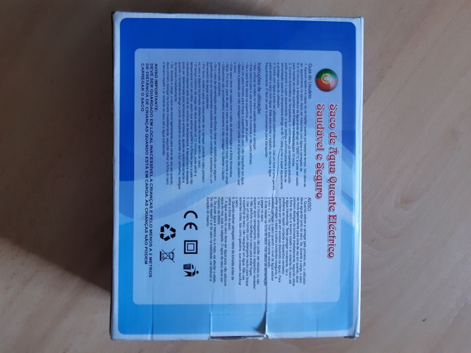 Saco de água quente elétrico. Novo. Vendo ou troco