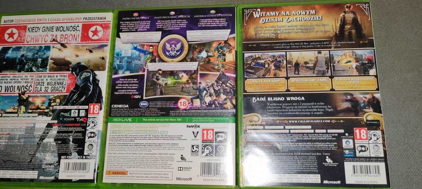 ZESTAW 10 gier XBOX 360 HITMAN, The Cartel, THE BUREAU, Saints Row IV