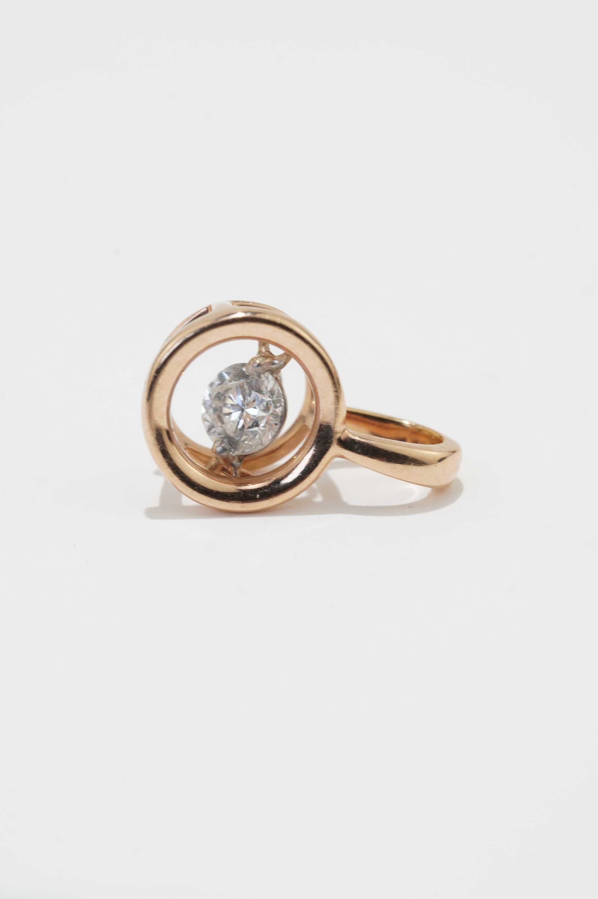 zote kolczyki z brylantem i wisiorek 14K 3.60g