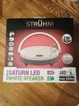 Saturn LED White Speaker Lampka, głośnik, ładowarka indukcyjna.