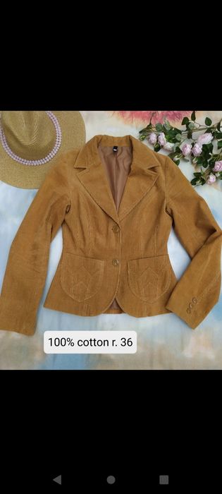 Marynarka damska rozmiar 36 100% bawełna H&M