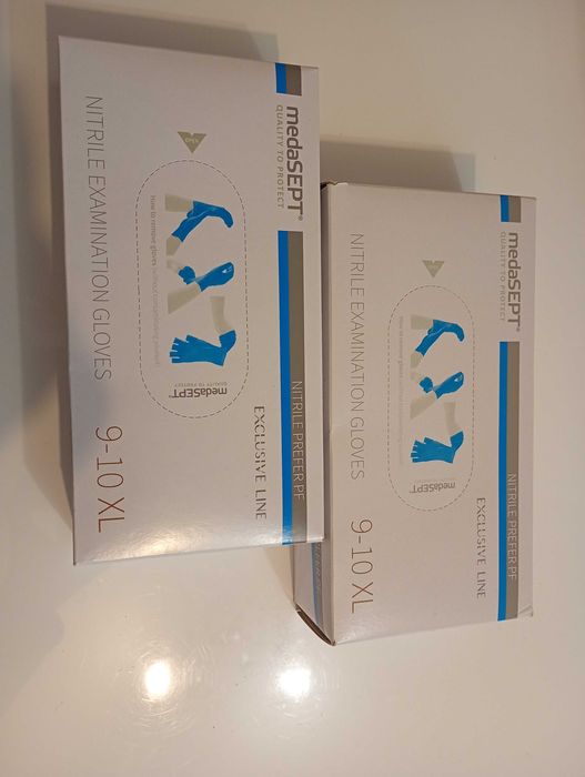 Rękawiczki nitrylowe XL nowe 2x100szt