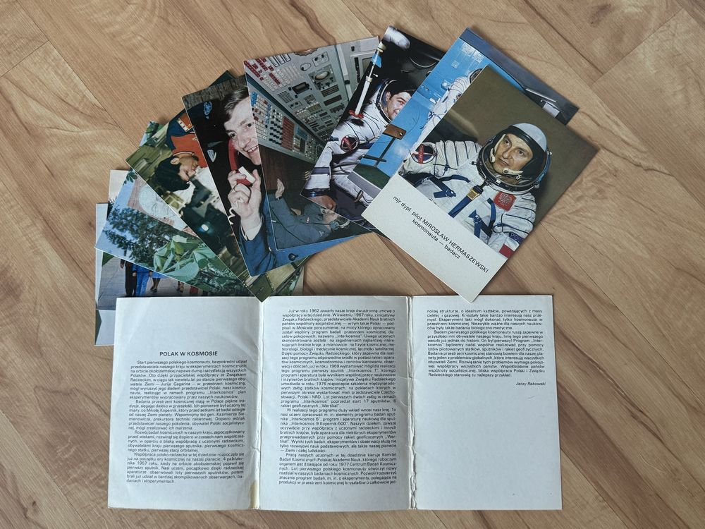 POLAK W KOSMOSIE Mirosław Hermaszewski Komplet 9 Pocztówek PRL 1978