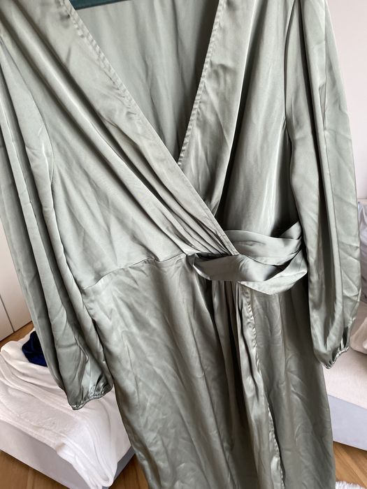 Elegnacka asymetryczna satynowa midi sukienka Shein 2XL / 48-50