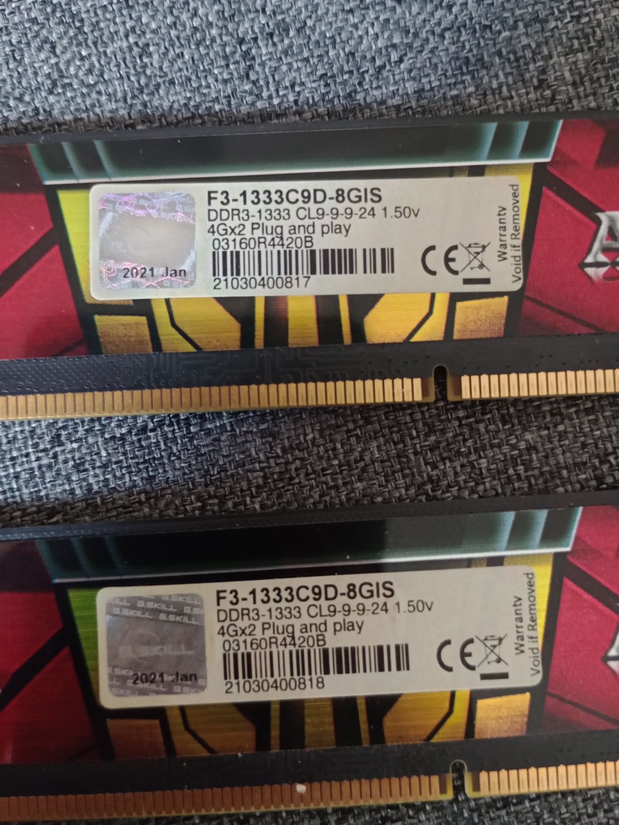 Pamięć ram 4GB dwie sztuki łącznie 8GB