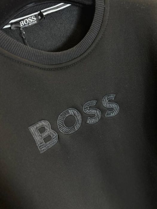 ЦЕНА ТАКОГО 2600! Мужской свитшот HUGO BOSS Кофта черная Босс на флисе