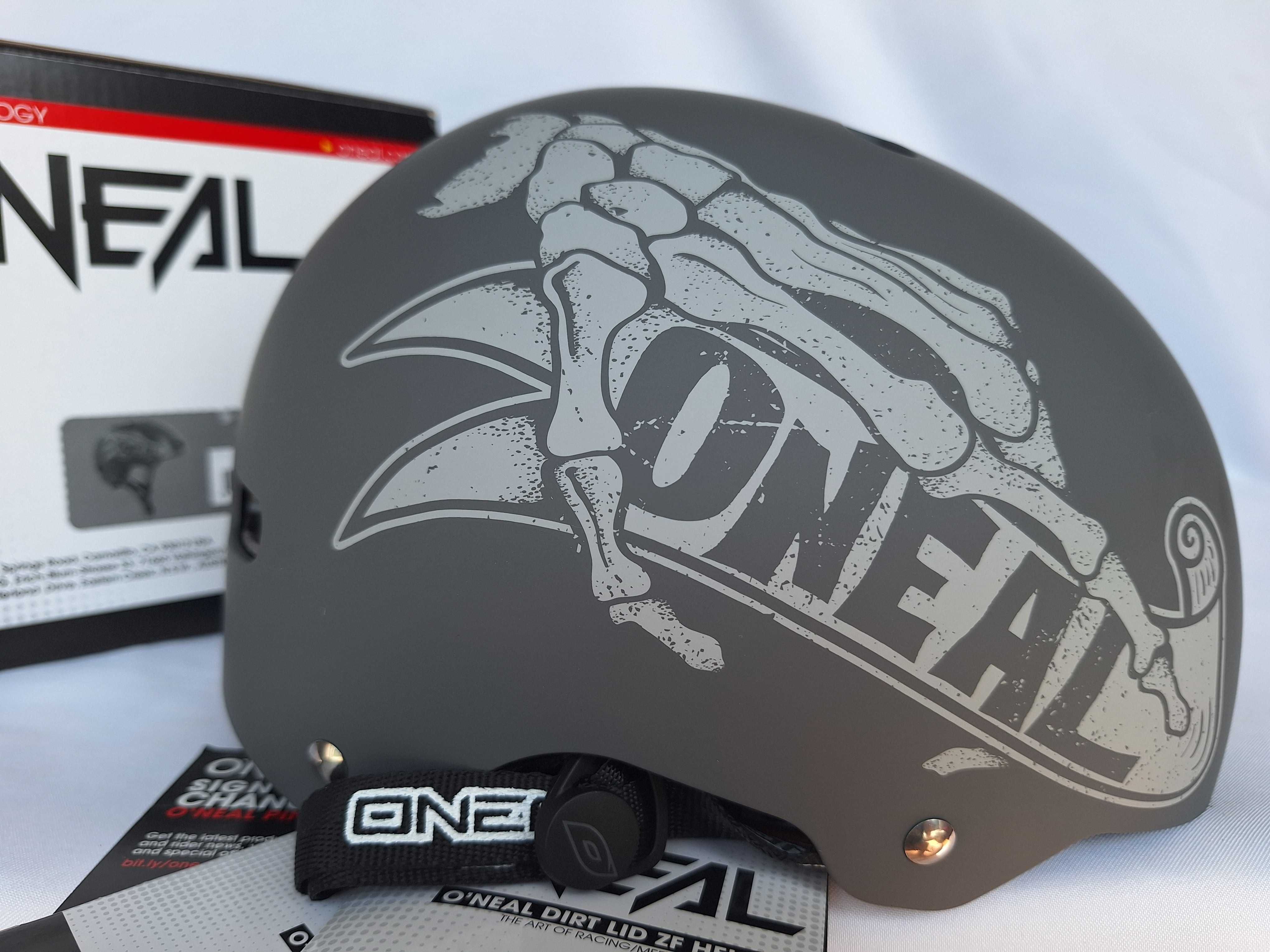 Kask rowerowy O'Neal Dirt Lid ZF Helmet Bones Gray M 55-59cm BMX