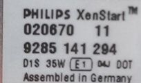 VW GOLF VI PASSAT CC ŻARÓWKA ŻARNIK STARTER XENON 9285141294 D1S