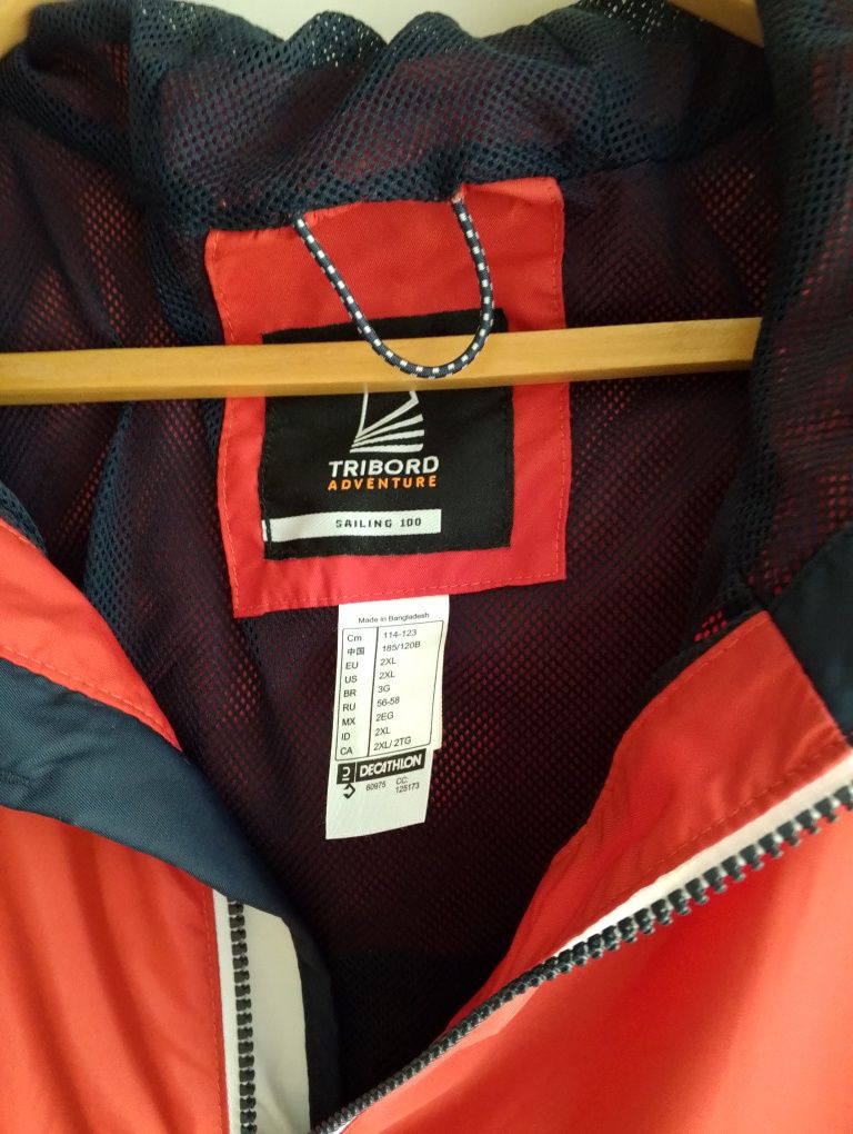 Kurtka męska przeciwdeszczowa Tribord rozmiar 2xl